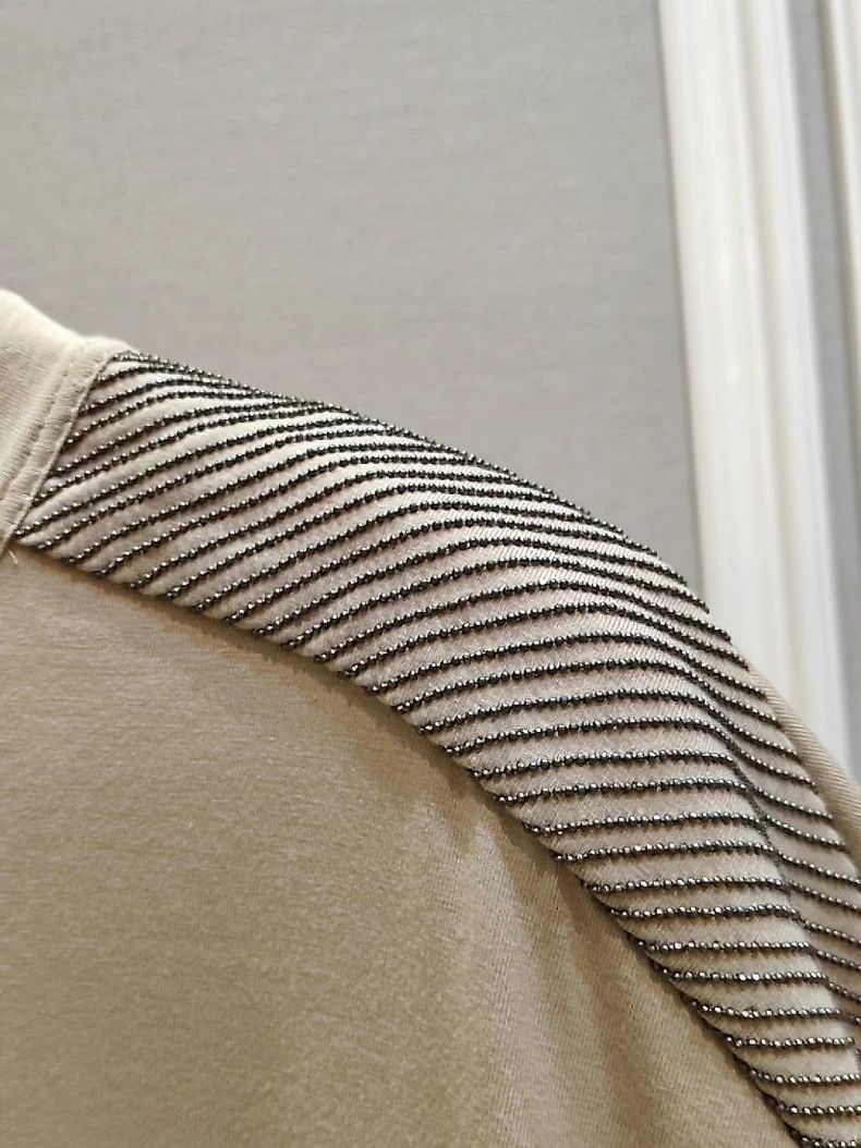 Brunello Cucinelli Brunello Cucinelli Beige Short-Sleeve T-shirt - dmc Size US M / EU 48-50 / 2 - 2 Thumbnail