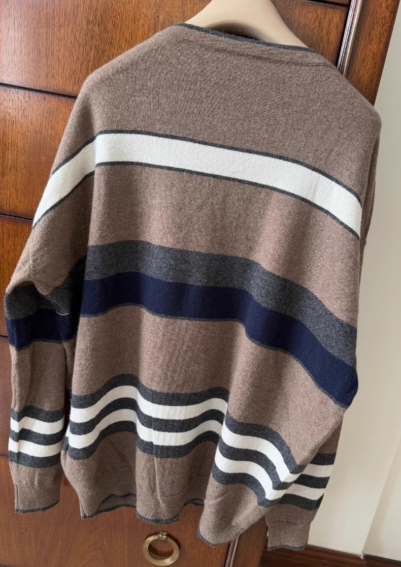 Brunello Cucinelli Brunello Cucinelli Striped Cashmere Sweater - dmc Size US M / EU 48-50 / 2 - 4 Thumbnail