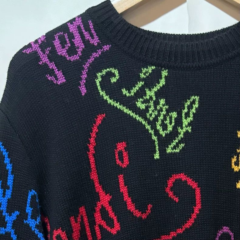 Fendi Fendi Logo Print Round Neck Wool Sweater - dmc Size US M / EU 48-50 / 2 - 4 Thumbnail