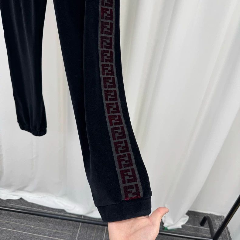 Fendi Fendi Black Velvet Logo Casual Pants - dmc Size US 30 / EU 46 - 4 Thumbnail
