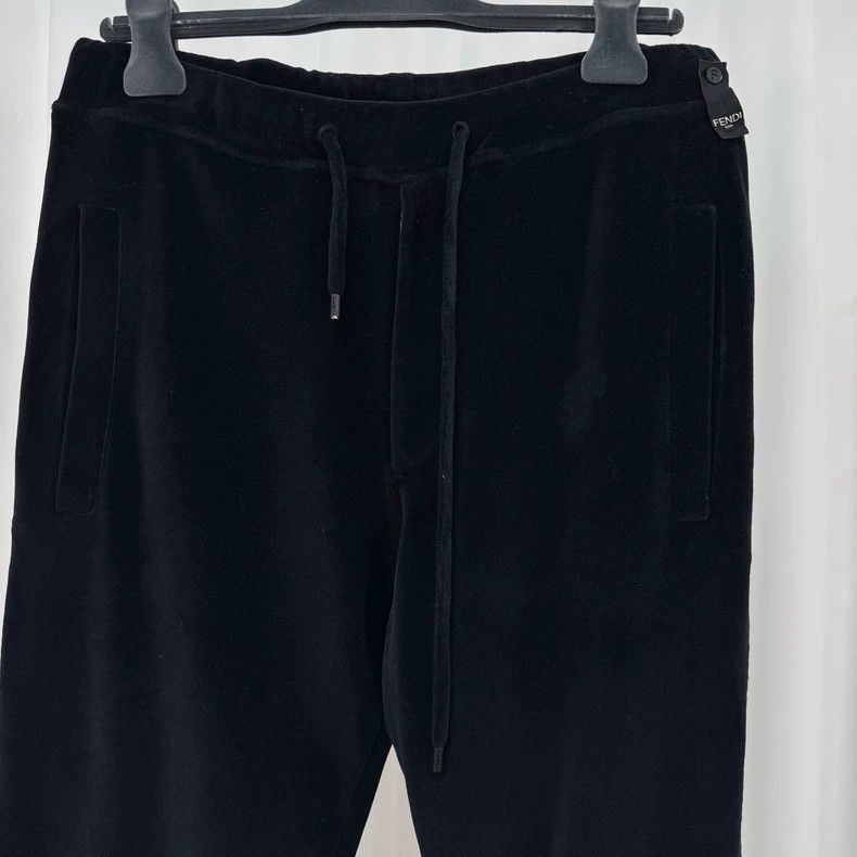 Fendi Fendi Black Velvet Logo Casual Pants - dmc Size US 30 / EU 46 - 3 Thumbnail