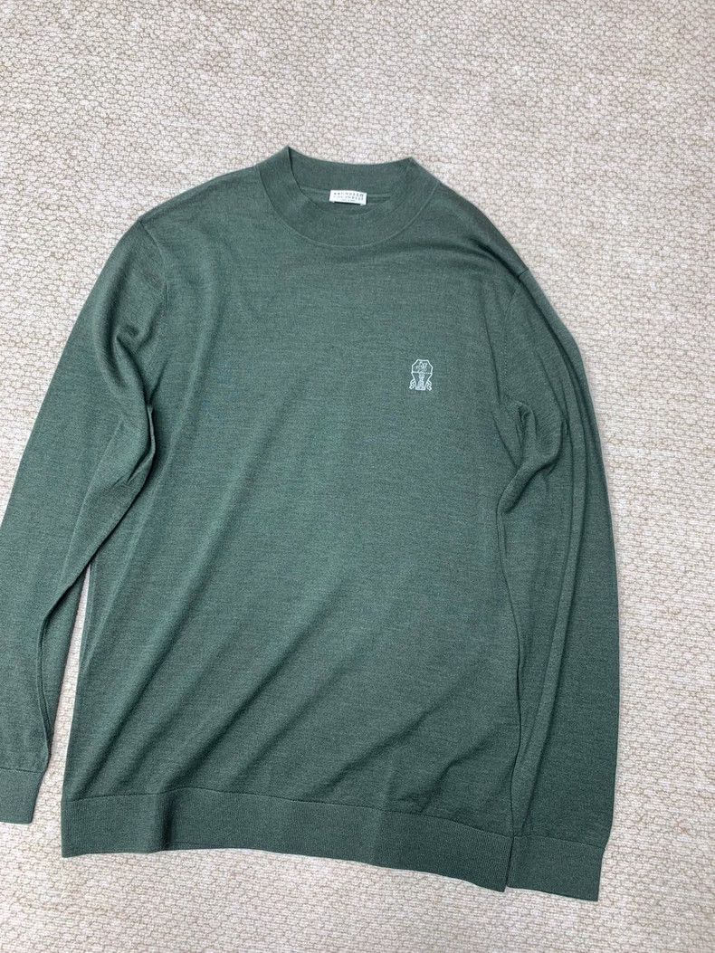 Brunello Cucinelli Brunello Cucinelli Lion Logo Wool Sweater - dmc Size US XS / EU 42 / 0 - 8 Thumbnail