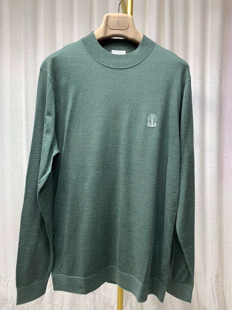 Brunello Cucinelli Brunello Cucinelli Lion Logo Wool Sweater - dmc Size US XS / EU 42 / 0 - 3 Thumbnail