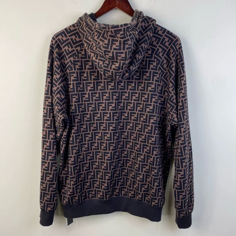 Fendi Fendi Monogram Print Hoodie Size L - dmc Size US L / EU 52-54 / 3 - 3 Thumbnail