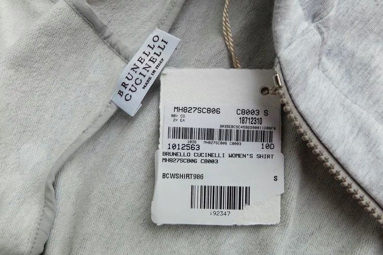 Brunello Cucinelli Brunello Cucinelli Gray Hooded Sweatshirt - dmc Size US S / EU 44-46 / 1 - 5 Thumbnail