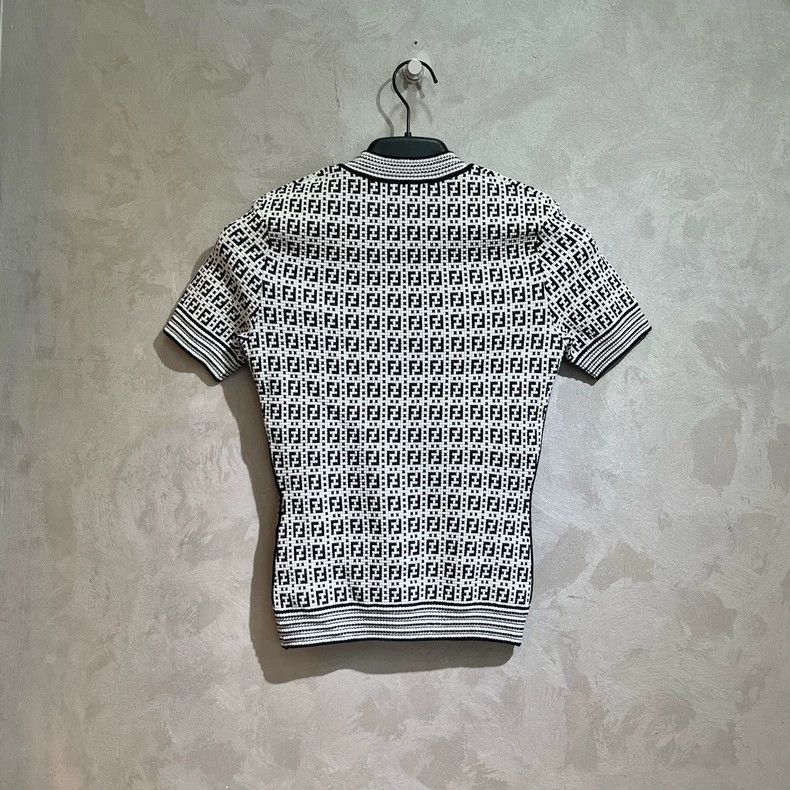 Fendi Fendi Classic Logo Knit Short Sleeve T-Shirt - dmc Size US M / EU 48-50 / 2 - 2 Thumbnail