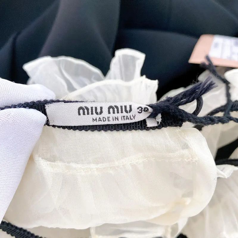 Miu Miu Miu Miu Black Long Sleeve Dress for Women 0089 Size M / US 6-8 / IT 42-44 - 6 Thumbnail