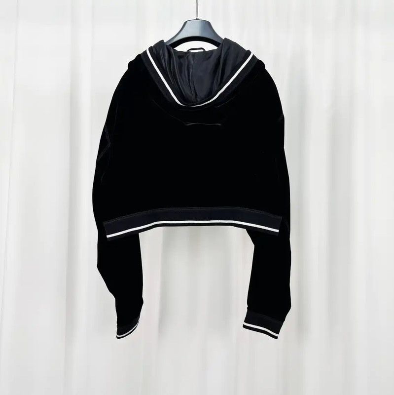 Miu Miu Miu Miu Black Cropped Jacket with Embroidery 0089 Size XL / US 12-14 / IT 48-50 - 2 Thumbnail