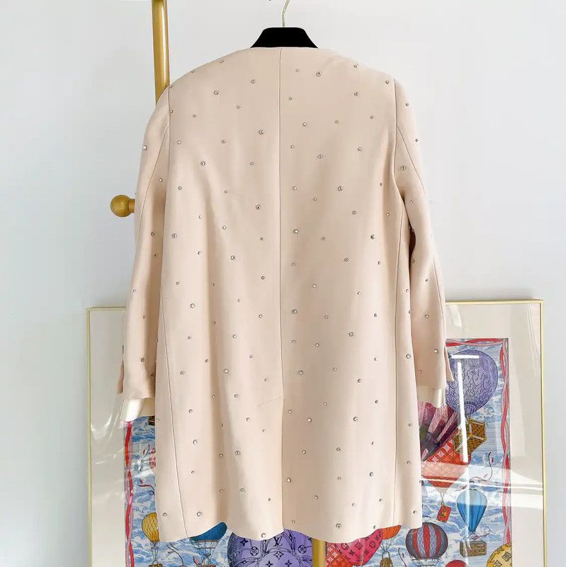 Miu Miu Miu Miu Beige Button-Up Jacket for Women 0089 Size XL / US 12-14 / IT 48-50 - 2 Thumbnail