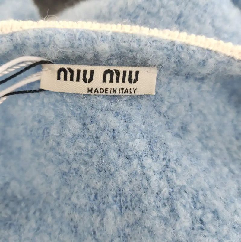 Miu Miu Miu Miu Blue Wool Women's Jacket 0089 Size L / US 10 / IT 46 - 3 Thumbnail