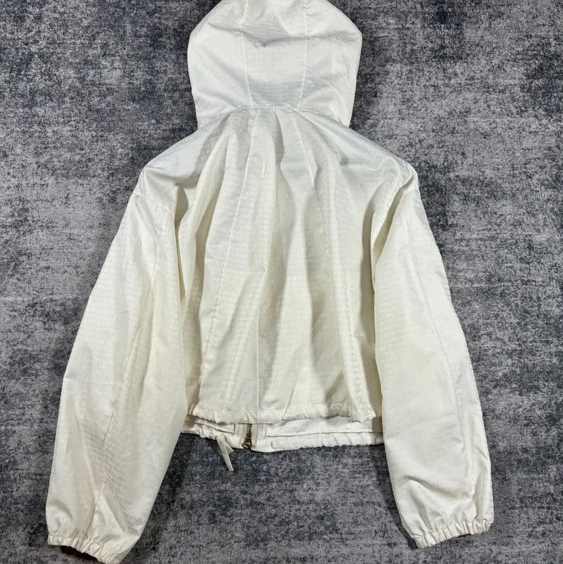 Miu Miu Miu Miu White Women's Cropped Windbreaker Jacket 0089 Size M / US 6-8 / IT 42-44 - 2 Thumbnail