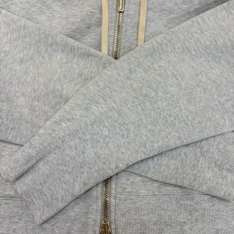 Miu Miu Miu Miu Gray Cropped Long Sleeve Hoodie 0089 Size XS / US 0-2 / IT 36-38 - 6 Thumbnail