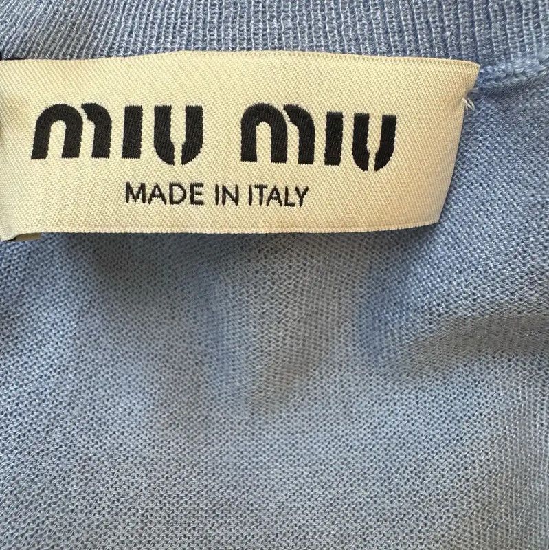 Miu Miu Miu Miu Light Blue Cashmere Pullover Sweater 0089 Size M / US 6-8 / IT 42-44 - 5 Thumbnail