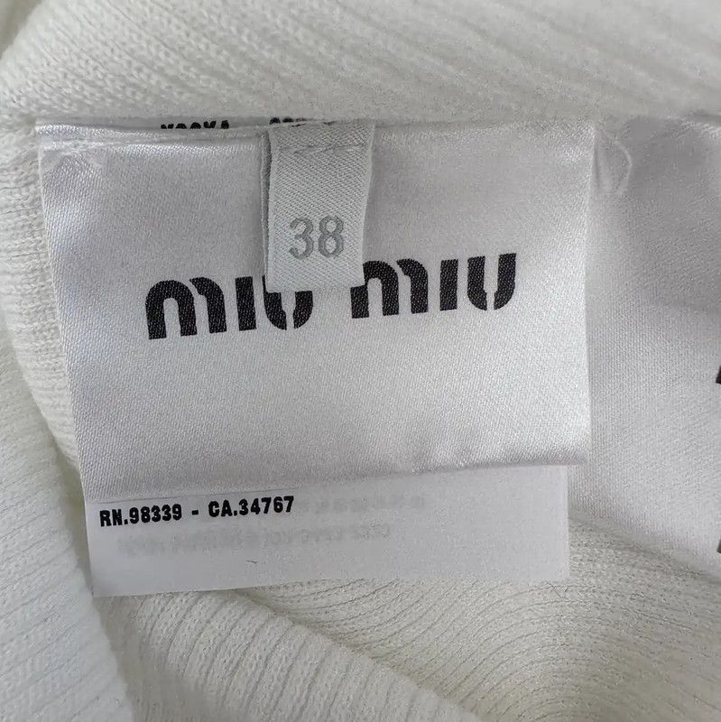 Miu Miu Miu Miu White Women's Dress 0089 Size M / US 6-8 / IT 42-44 - 4 Thumbnail