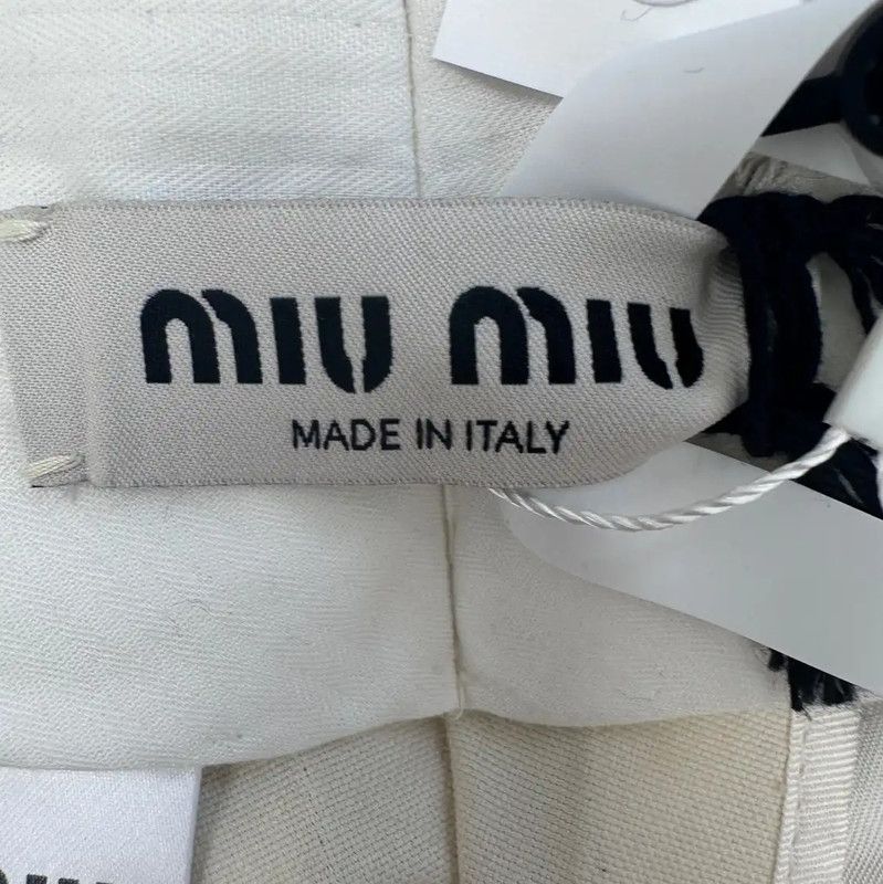 Miu Miu Miu Miu Casual Pants in Cream Color 0089 Size 23" - 4 Thumbnail