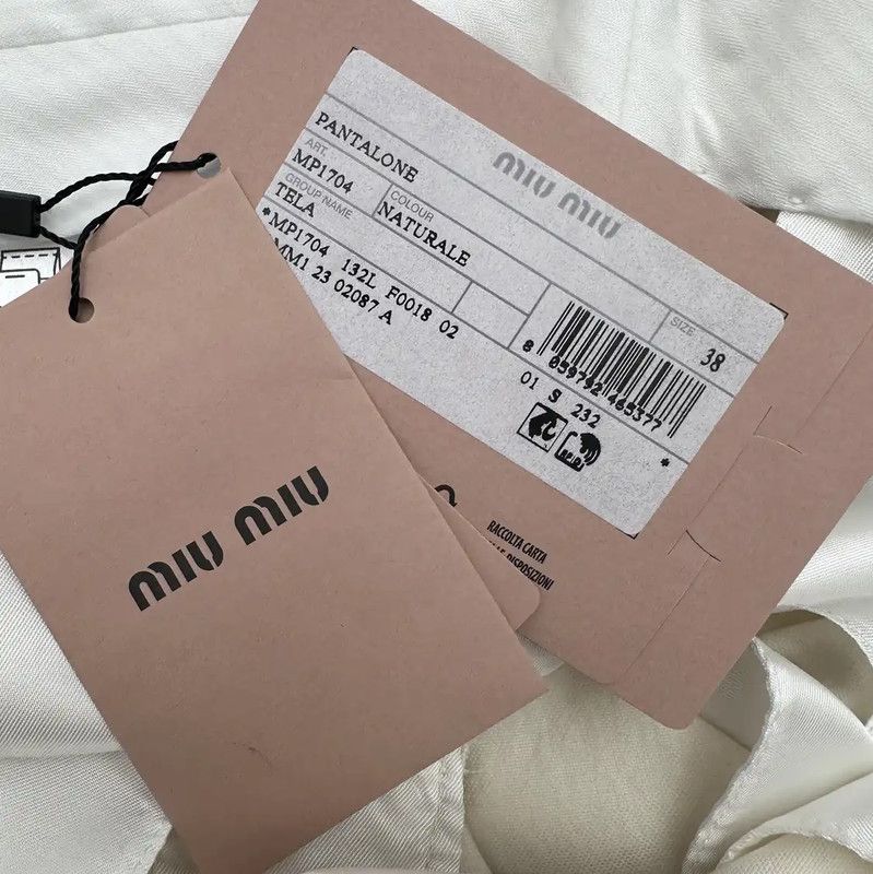 Miu Miu Miu Miu Casual Pants in Cream Color 0089 Size 23" - 7 Thumbnail