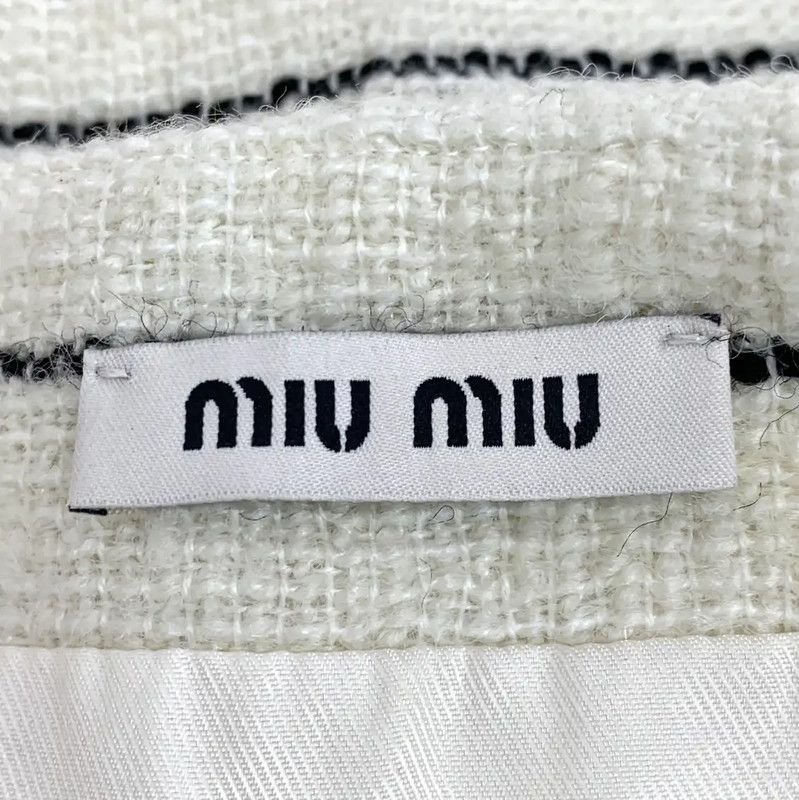 Miu Miu Miu Miu Beige Wool Skirt with Pockets 0089 Size 23" - 6 Thumbnail