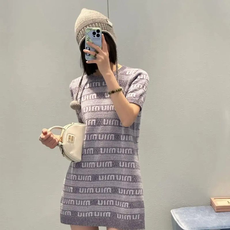 Miu Miu Miu Miu Pink Cashmere Dress Size S 0089 Size S / US 4 / IT 40 - 6 Thumbnail