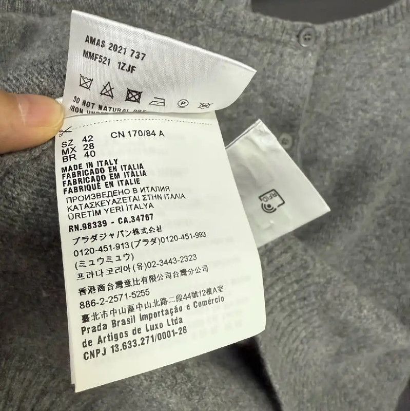 Miu Miu Miu Miu Winter Charcoal Cashmere Cardigan 0089 Size M / US 6-8 / IT 42-44 - 8 Thumbnail