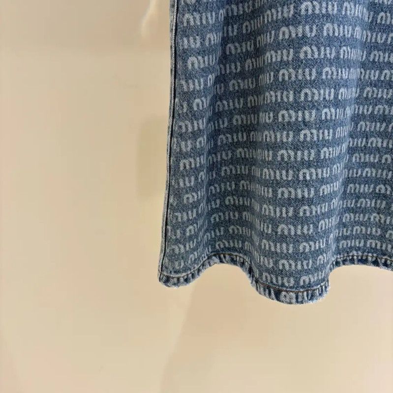 Miu Miu Miu Miu Blue Denim Sleeveless Dress 0089 Size M / US 6-8 / IT 42-44 - 5 Thumbnail
