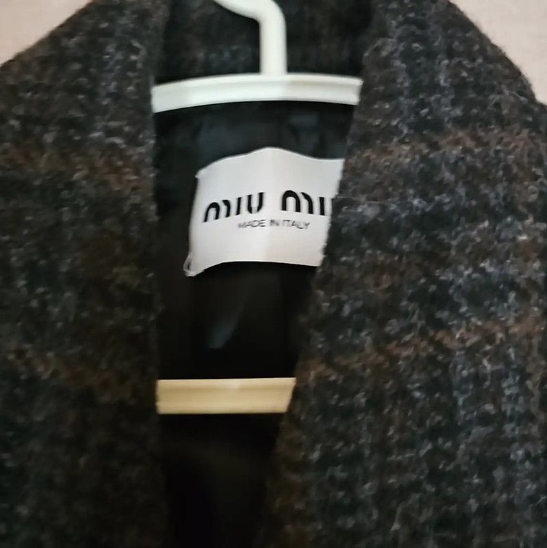 Miu Miu Miu Miu Grey Wool Women’s Coat 0089 Size M / US 6-8 / IT 42-44 - 3 Thumbnail
