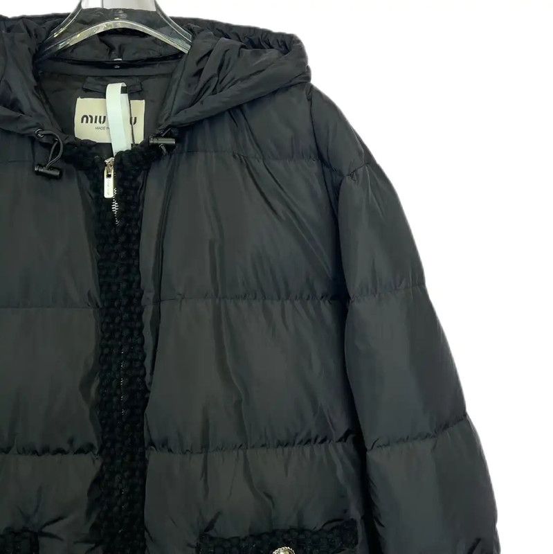 Miu Miu Miu Miu Winter Black Cotton Down Jacket 0089 Size S / US 4 / IT 40 - 3 Thumbnail