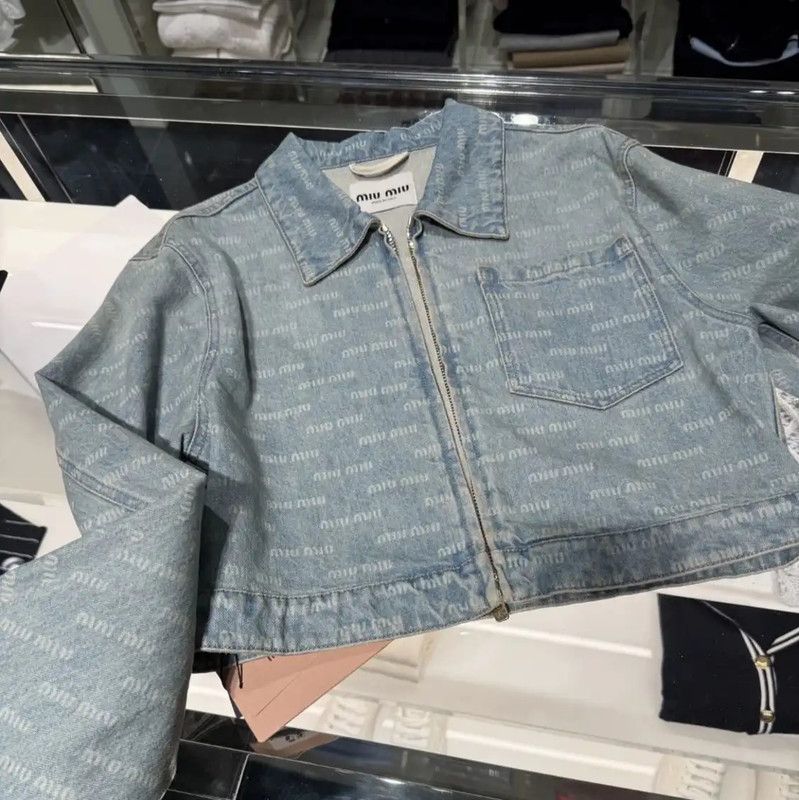 Miu Miu Miu Miu Blue Denim Women's Jacket 0089 Size S / US 4 / IT 40 - 2 Thumbnail