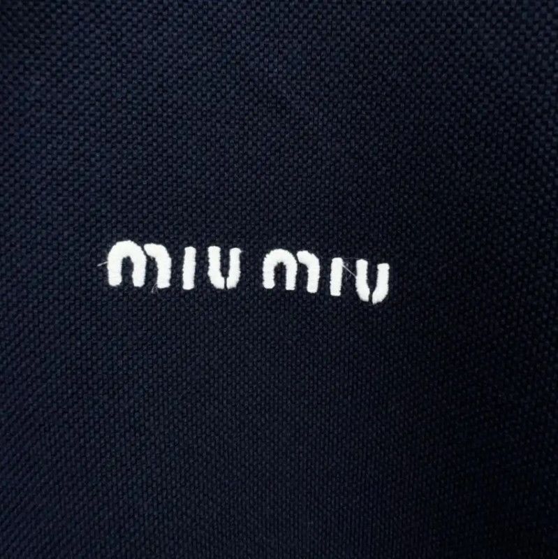 Miu Miu Miu Miu Navy Cotton Short Sleeve Tee 0089 Size XS / US 0-2 / IT 36-38 - 3 Thumbnail