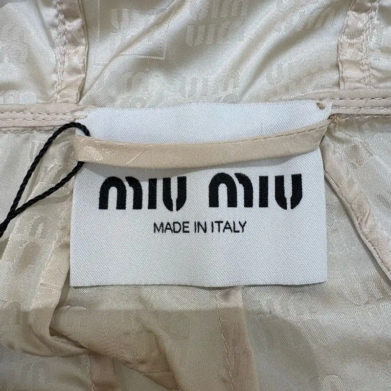 Miu Miu Miu Miu Women's Spring Fall Gold Nylon Jacket 0089 Size S / US 4 / IT 40 - 7 Thumbnail