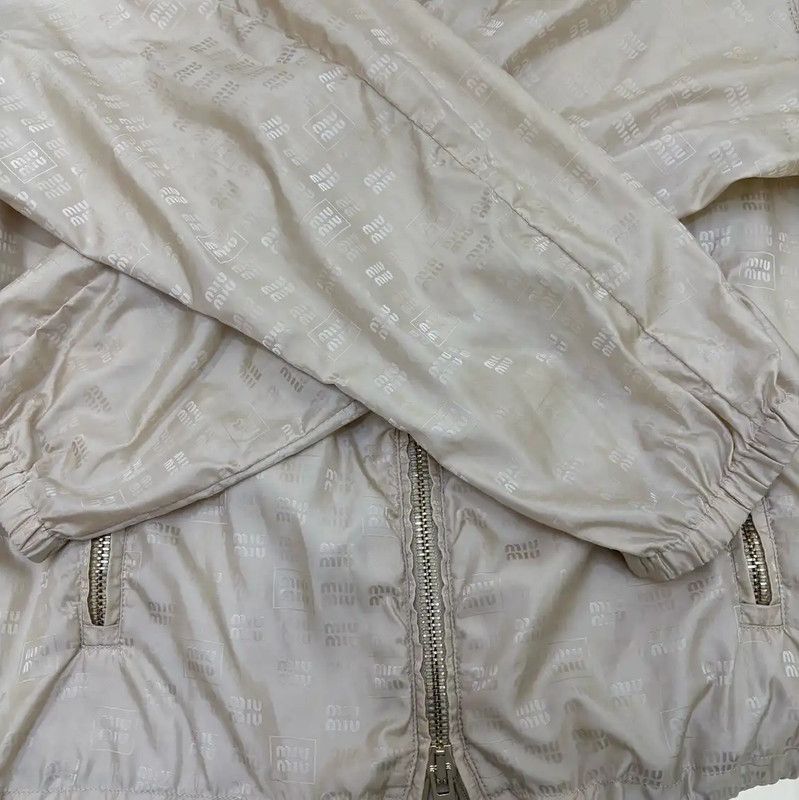 Miu Miu Miu Miu Women's Spring Fall Gold Nylon Jacket 0089 Size S / US 4 / IT 40 - 6 Thumbnail