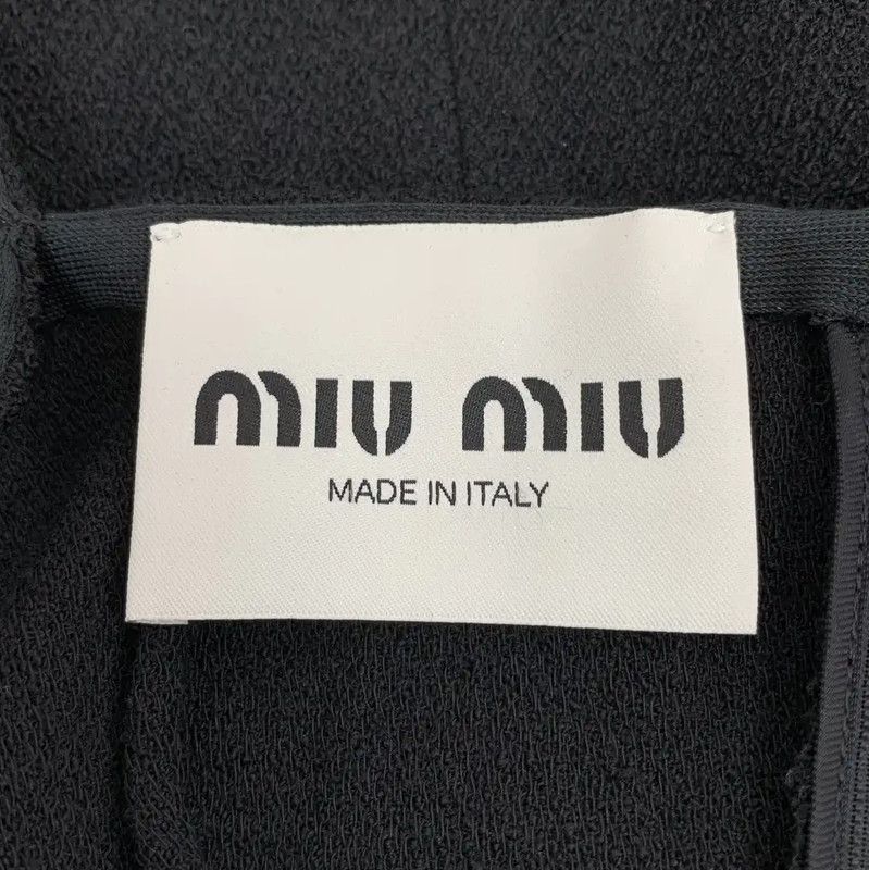 Miu Miu Miu Miu Black Wool Dress with Button Detail 0089 Size S / US 4 / IT 40 - 5 Thumbnail