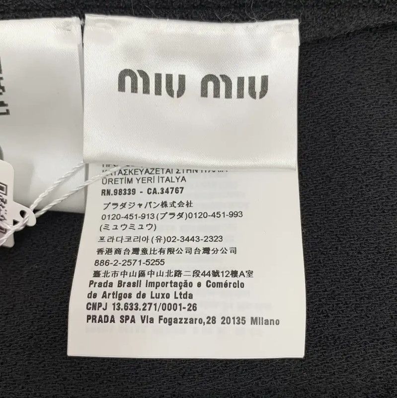Miu Miu Miu Miu Black Wool Dress with Button Detail 0089 Size S / US 4 / IT 40 - 6 Thumbnail