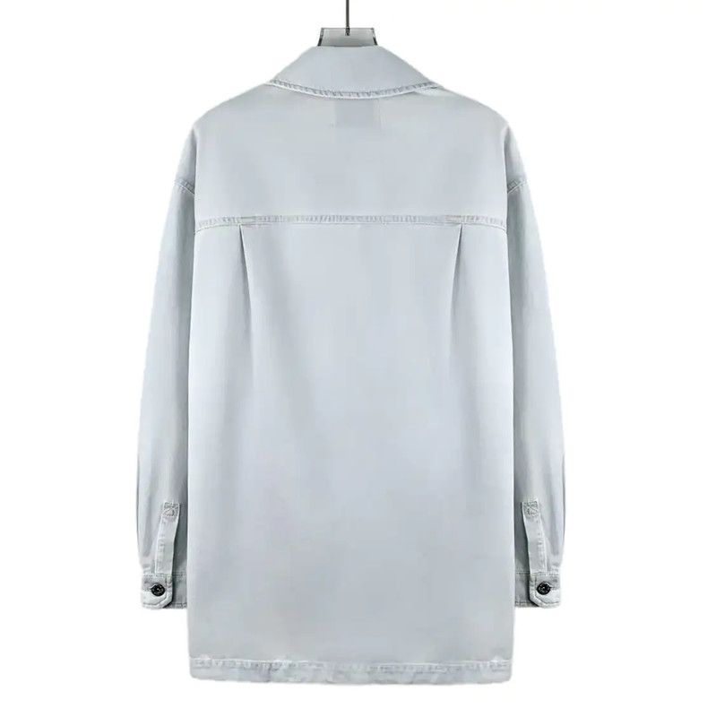 Miu Miu Miu Miu Light Blue Cotton Women's Jacket 0089 Size XS / US 0-2 / IT 36-38 - 2 Thumbnail