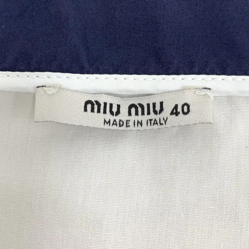 Miu Miu Miu Miu White Cotton Dress with Sailor Collar 0089 Size M / US 6-8 / IT 42-44 - 6 Thumbnail
