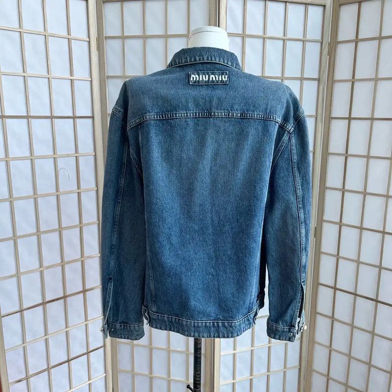 Miu Miu Miu Miu Blue Cotton Ladies Jacket 0089 Size M / US 6-8 / IT 42-44 - 2 Thumbnail