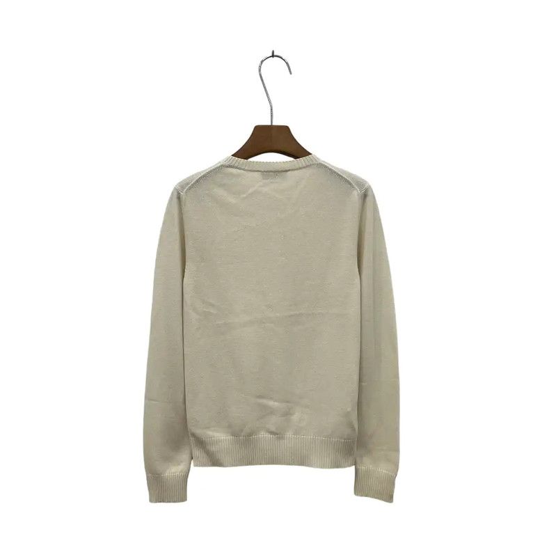Miu Miu Miu Miu White Women's Cardigan Sweater 0089 Size ONE SIZE - 3 Thumbnail