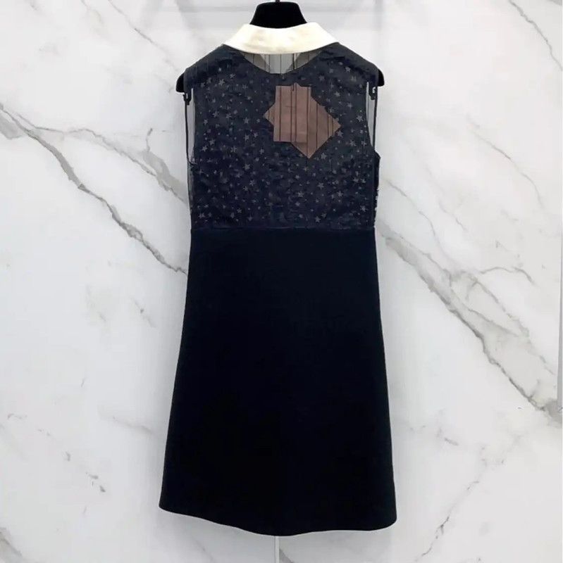 Miu Miu Miu Miu Elegant Black Silk Blend Dress 0089 Size S / US 4 / IT 40 - 2 Thumbnail