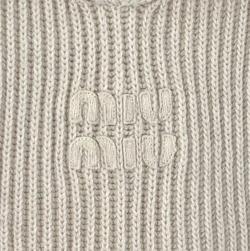 Miu Miu Miu Miu Light Brown Wool Pullover Sweater 0089 Size ONE SIZE - 4 Thumbnail