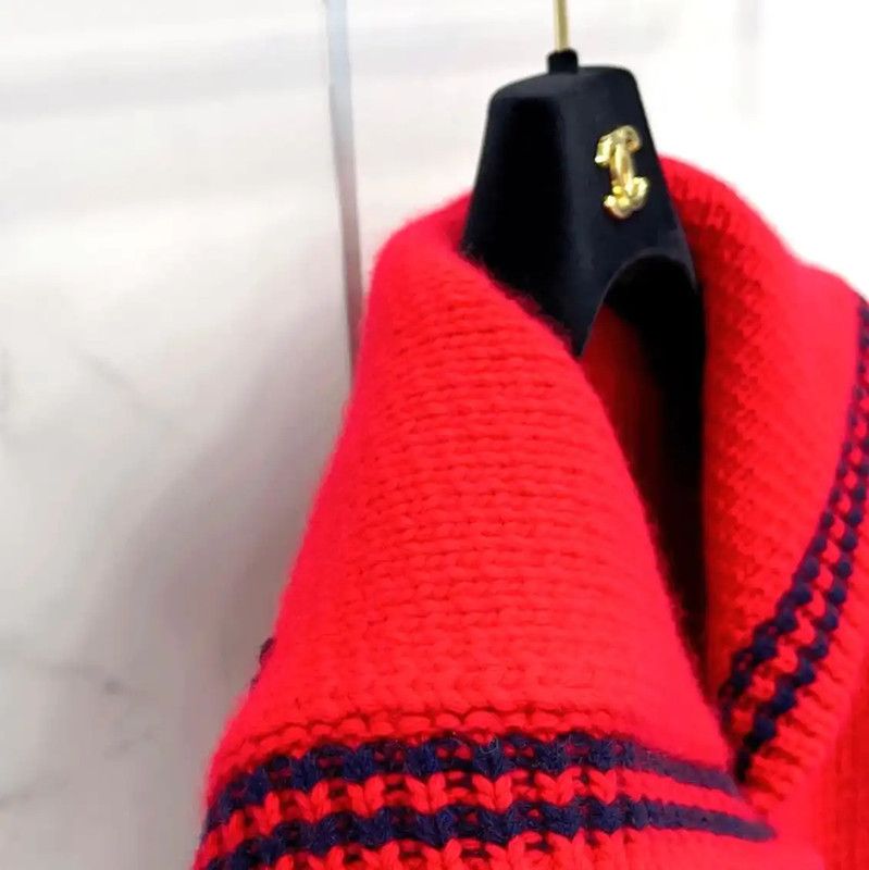 Miu Miu Miu Miu Red Wool Long Sleeve Top 0089 Size XS / US 0-2 / IT 36-38 - 6 Thumbnail