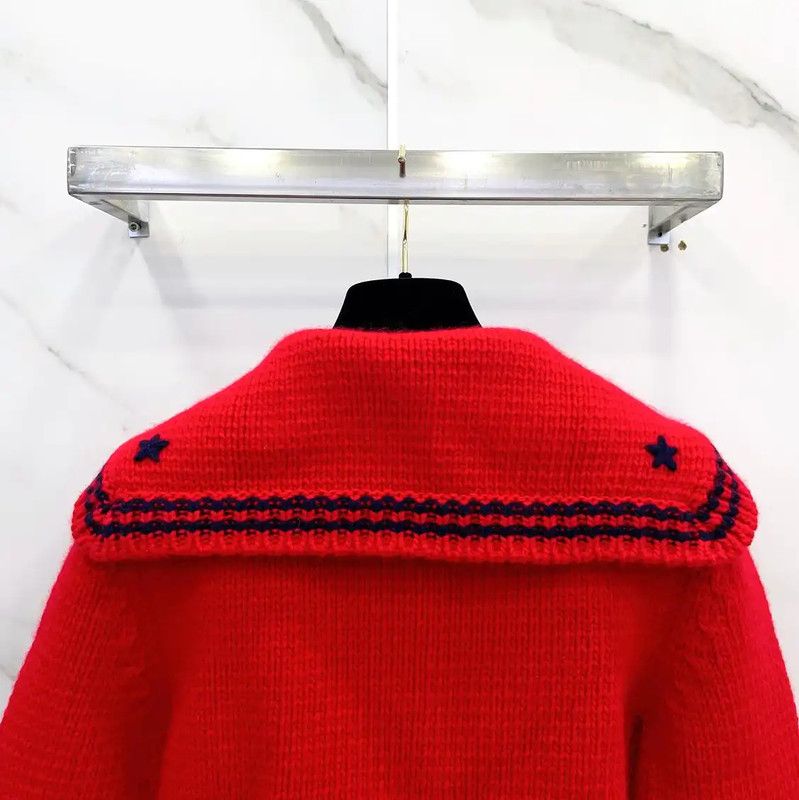 Miu Miu Miu Miu Red Wool Long Sleeve Top 0089 Size XS / US 0-2 / IT 36-38 - 10 Thumbnail