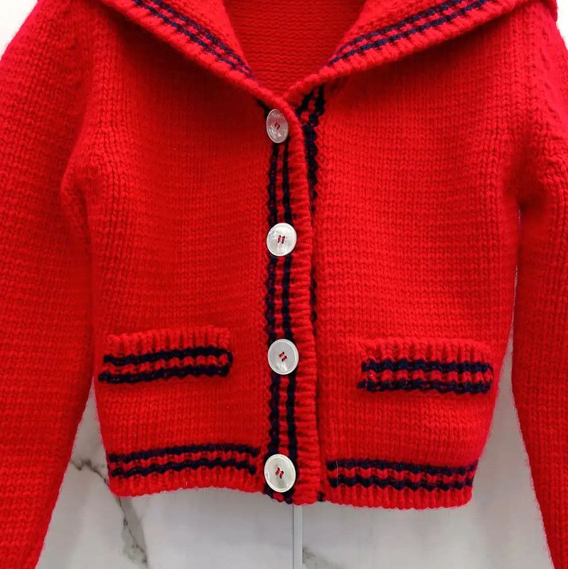 Miu Miu Miu Miu Red Wool Long Sleeve Top 0089 Size XS / US 0-2 / IT 36-38 - 4 Thumbnail