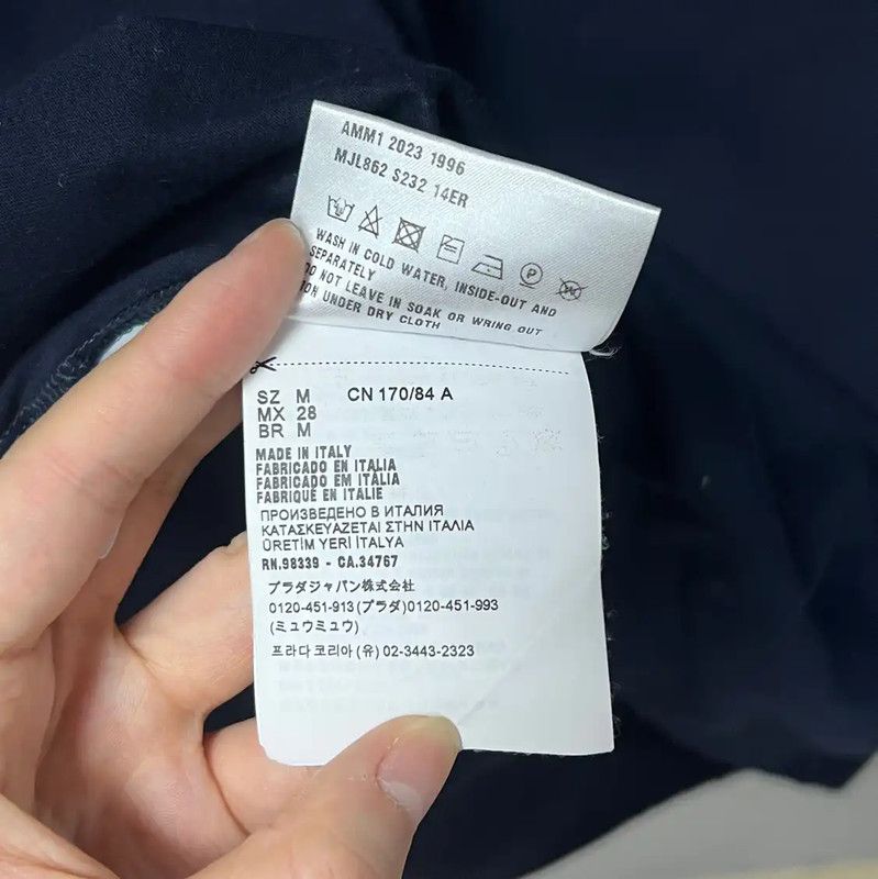 Miu Miu Miu Miu Navy Cotton Long Sleeve T-Shirt 0089 Size M / US 6-8 / IT 42-44 - 5 Thumbnail