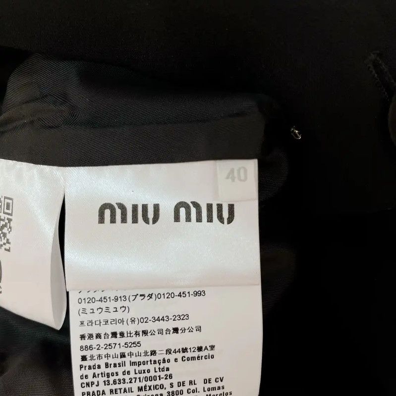Miu Miu Miu Miu Black Spring Autumn Jacket for Women 0089 Size L / US 10 / IT 46 - 8 Thumbnail