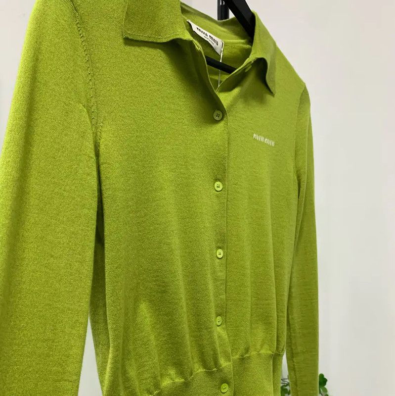 Miu Miu Miu Miu Green Women's Pullover Sweater 0089 Size S / US 4 / IT 40 - 3 Thumbnail