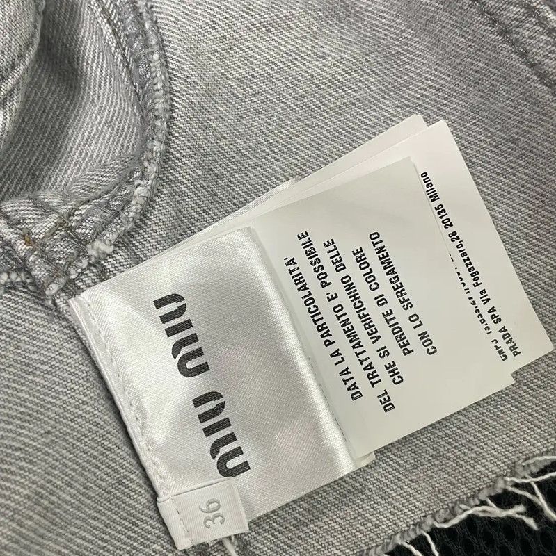 Miu Miu Miu Miu Spring Autumn Gray Denim Cropped Cardigan 0089 Size M / US 6-8 / IT 42-44 - 5 Thumbnail