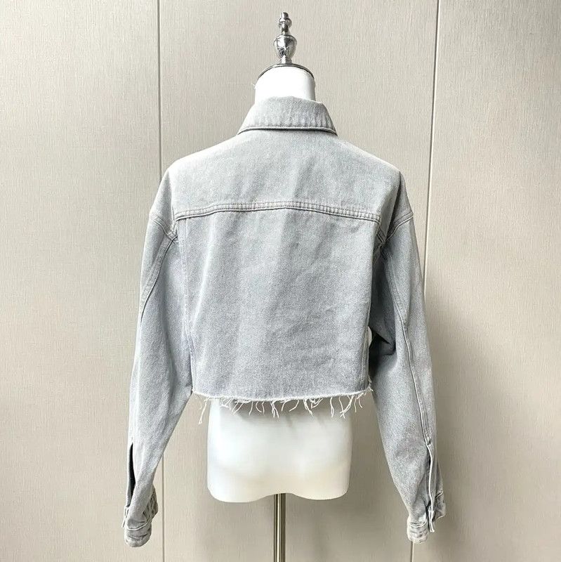 Miu Miu Miu Miu Spring Autumn Gray Denim Cropped Cardigan 0089 Size M / US 6-8 / IT 42-44 - 2 Thumbnail