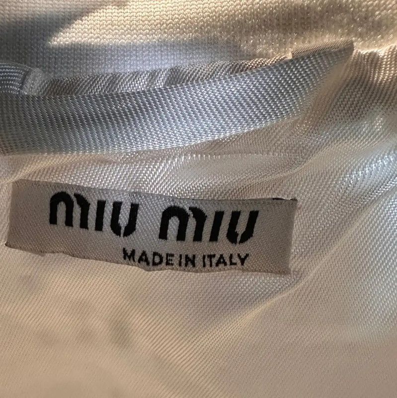 Miu Miu Miu Miu White Cotton Women's Jacket 0089 Size XS / US 0-2 / IT 36-38 - 4 Thumbnail