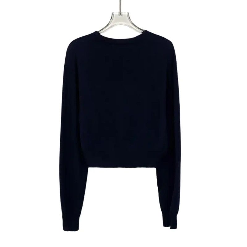 Miu Miu Miu Miu Women's Navy Wool Pullover Sweater 0089 Size S / US 4 / IT 40 - 2 Thumbnail
