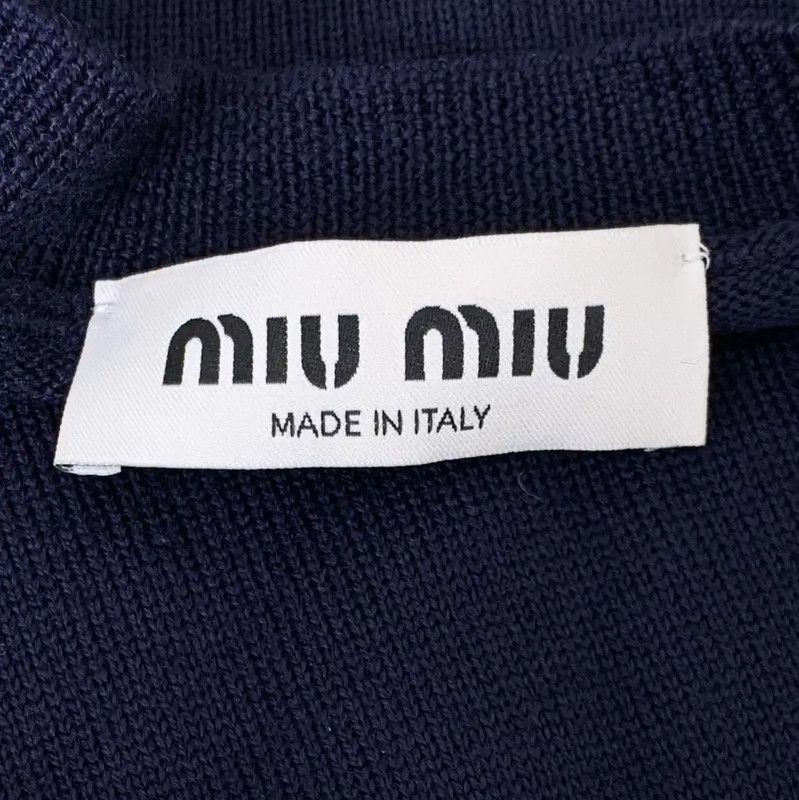 Miu Miu Miu Miu Women's Navy Wool Pullover Sweater 0089 Size S / US 4 / IT 40 - 6 Thumbnail