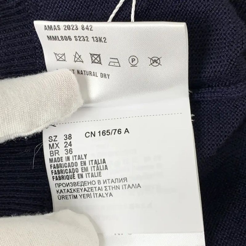 Miu Miu Miu Miu Women's Navy Wool Pullover Sweater 0089 Size S / US 4 / IT 40 - 8 Thumbnail